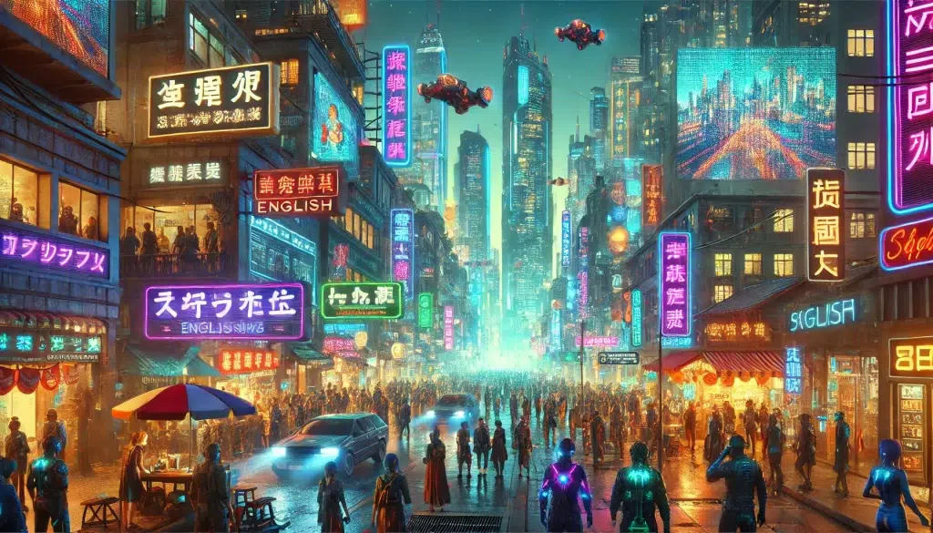 cyberpunk cityscape